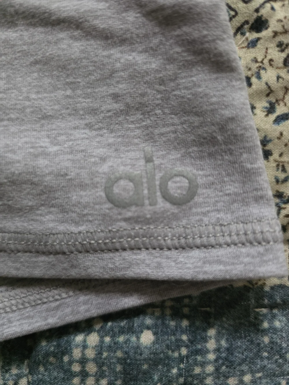 ALO Yoga Light Gray High-Waist Ribbed Waistband Athletic Shorts